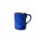 Mavi Teos Blues Kupa 200 ml, el yapımı stoneware seramik, mavi sır geçişleri, 200 ml, Teos Koleksiyonu, Emine Shemse Ceramics.