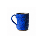 Mavi Teos Blues Kupa 200 ml, el yapımı stoneware seramik, mavi sır geçişleri, 200 ml, Teos Koleksiyonu, Emine Shemse Ceramics.