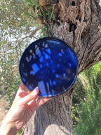 Mavi Lacivert Teos Blues Seramik Tabak 17 cm, el yapımı stoneware seramik, 17 cm, Teos Koleksiyonu, Emine Shemse Ceramics.