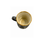 Siyah Kahverengi Teos Lunaris Kupa 200 ml, el yapımı stoneware seramik, 200 ml, Teos Koleksiyonu, Emine Shemse Ceramics.