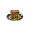 Bej Kahverengi Teos Neviora Fincan, el yapımı stoneware seramik kahve fincanı, 60 ml, Teos Koleksiyonu, Emine Shemse Ceramics.