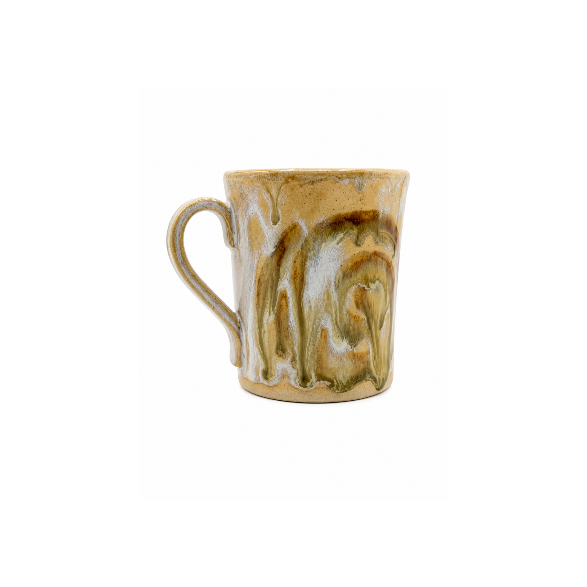 Krem Teos Norviel Kupa 200 ml, el yapımı stoneware seramik, 200 ml, Teos Koleksiyonu, Emine Shemse Ceramics.