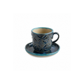 Mavi Lacivert Teos Orvessa Fincan, el yapımı stoneware seramik kahve fincanı, 60 ml, Teos Koleksiyonu, Emine Shemse Ceramics.