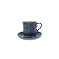 Lacivert Teos Virel Fincan, el yapımı stoneware seramik kahve fincanı, 60 ml, Teos Koleksiyonu, Emine Shemse Ceramics.
