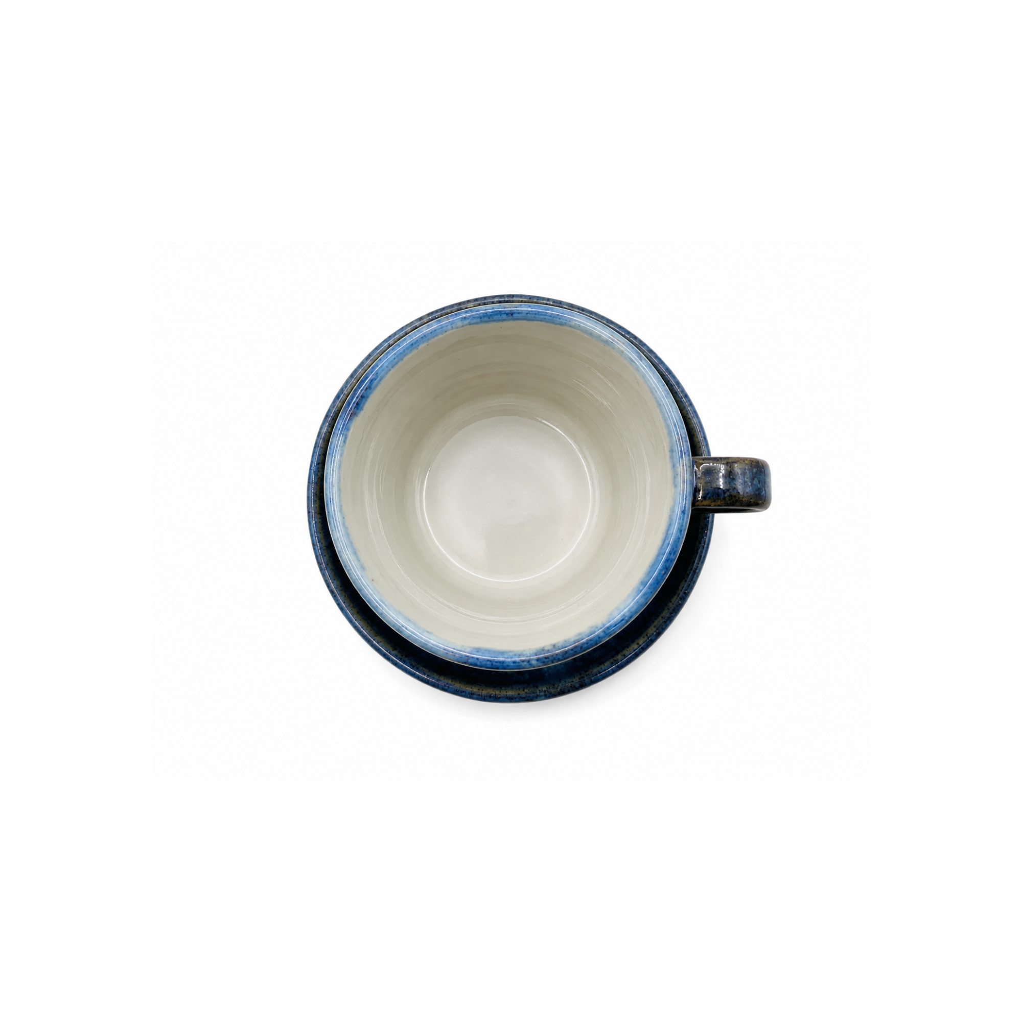 Lacivert Teos Virel Fincan, el yapımı stoneware seramik kahve fincanı, 60 ml, Teos Koleksiyonu, Emine Shemse Ceramics.
