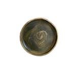 Siyah Kahverengi Teos Sienna Seramik Tabak 10 cm, el yapımı stoneware seramik, 10 cm, Teos Koleksiyonu, Emine Shemse Ceramics.