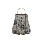Vintage Noir Floral Çerçeve Çanta