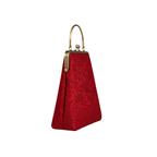 Vintage Ruby Velvet Çerçeve Çanta