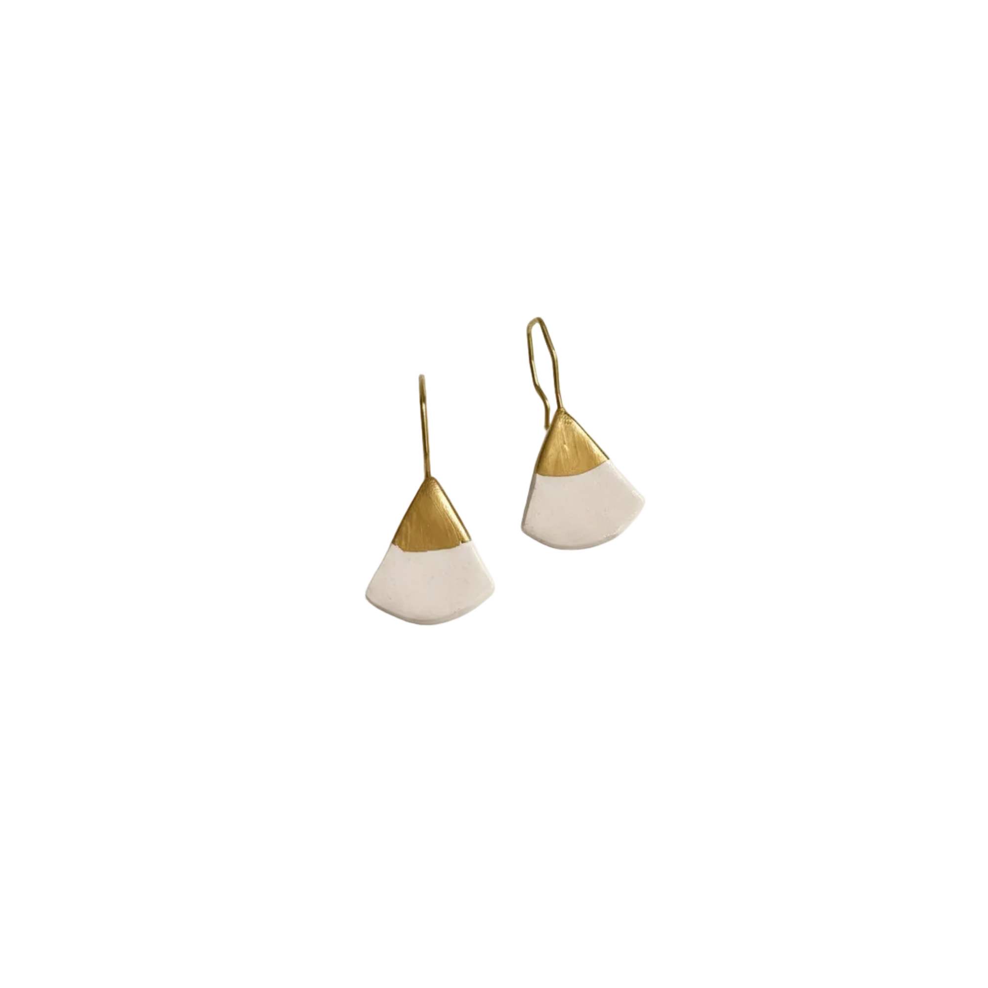 Beyaz Zen Tulip Seramik Lale Küpe, el yapımı seramik, Zen Tulip Koleksiyonu, Daniela Ceramic.